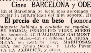 Cine Odeon en Nou de la Rambla, Barcelona