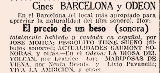 Cine Odeon en Nou de la Rambla, Barcelona